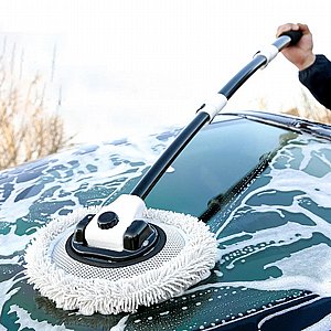 מברשת רחיצה מיקרופייבר מוט טלסקופי מברשת רחיצה מיקרופייבר מוט טלסקופי