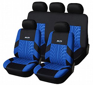 כיסוי מושב קידמי + אחורי שחור וכחול 11 חלקים Road Master כיסוי מושב קידמי + אחורי שחור וכחול 11 חלקים Road Master