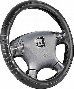 כיסוי הגה טבעות שחור בשילוב אפור