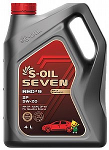 שמן מנוע 4L S-OIL SEVEN RED 5W-20 שמן מנוע 4L S-OIL SEVEN RED 5W-20