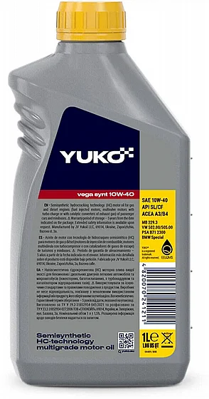 ��� ����  YUKO Vega Synt 10W-40 ��� ������ 1L 